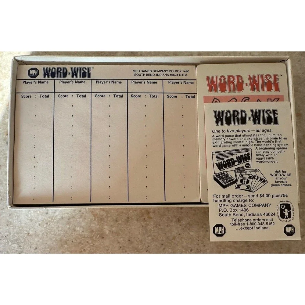 Word Wise: A New Exhilarating Game Of Words! - Unplayed 1979 Card Game Vintage